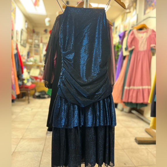 80s mini prom dress w large bow - Picture 5 of 6